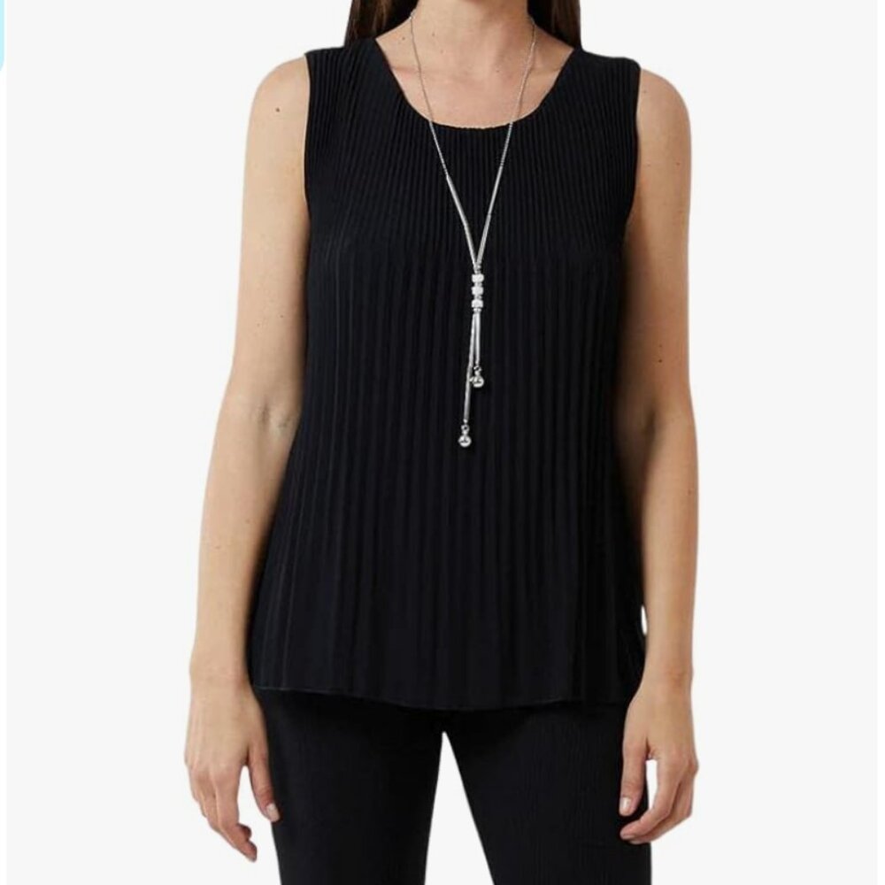 Chiffon Pleated Tunic Top M/L